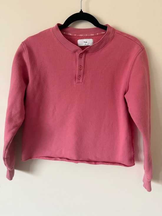 TNA Sweaters - 26. | TNA | Aritzia | Pink | Henley Sweatshirt | XS